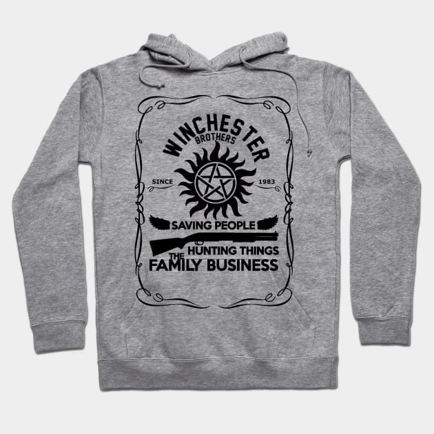 Supernatural Winchester Family Business Hoodie by Techno4War